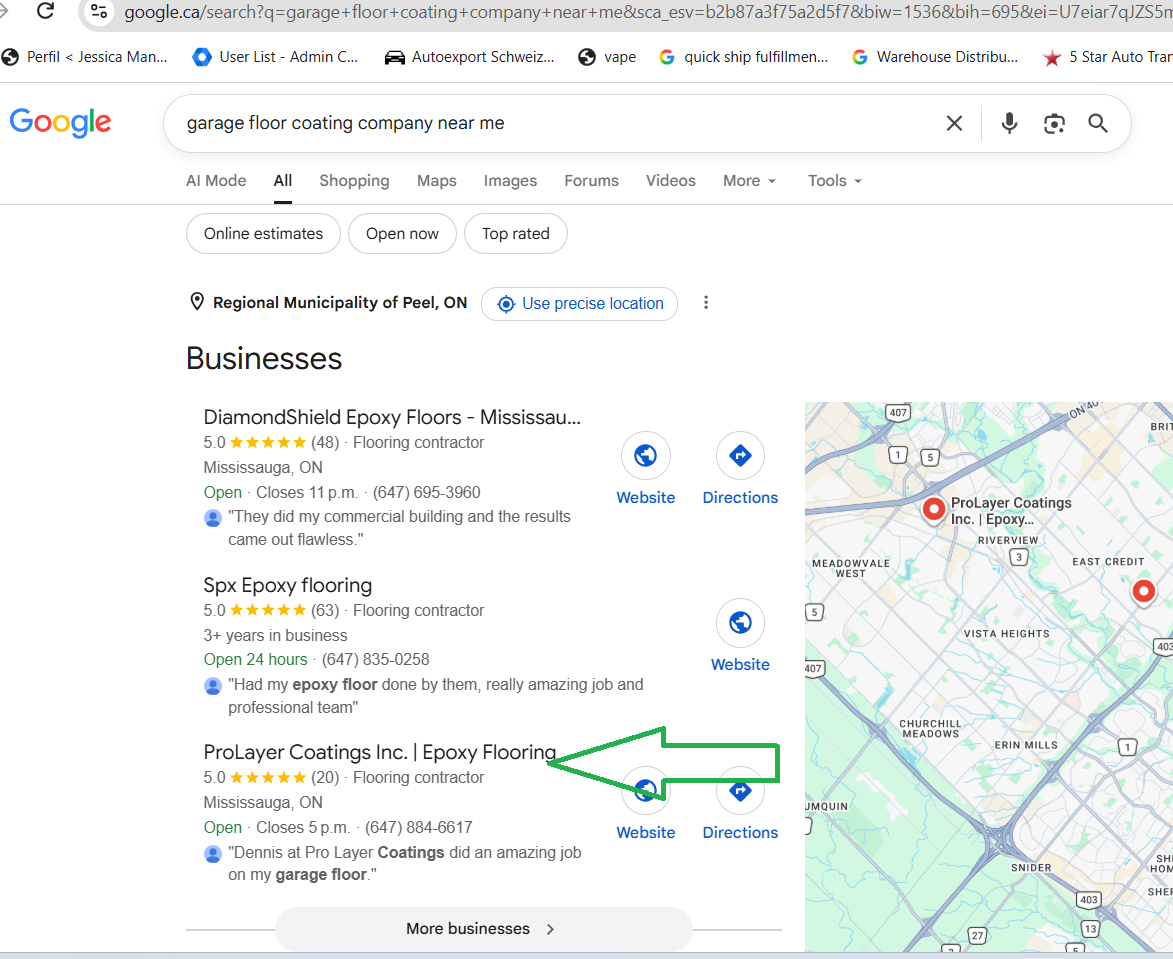 Google SEO Ranking Results