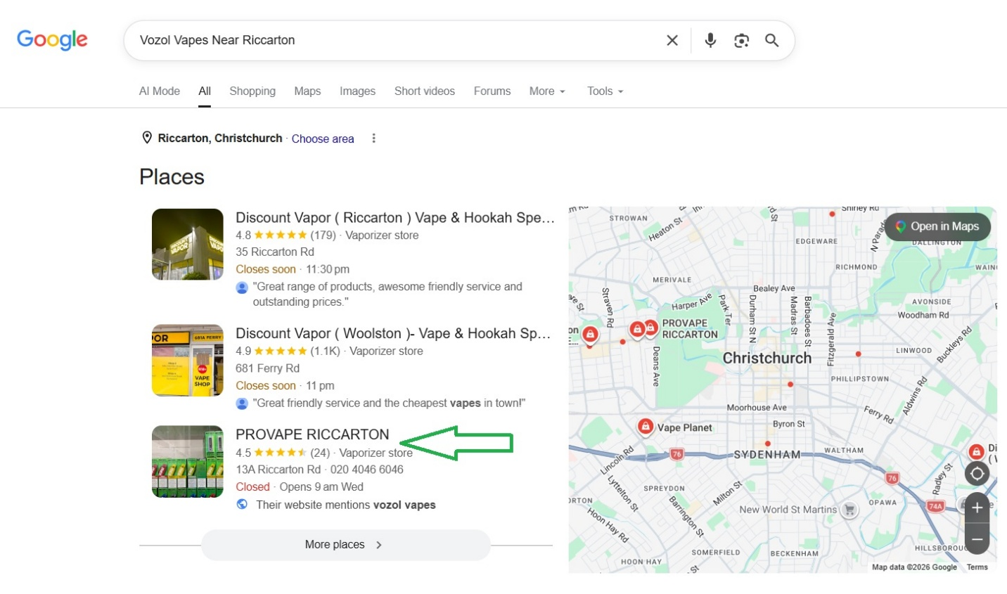 Google SEO Ranking Results